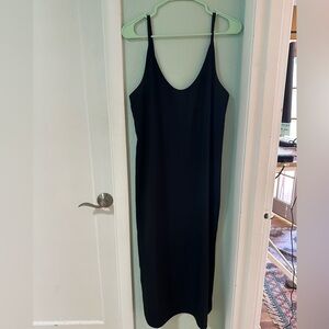 Everlane Japanese GoWeave slip dress black size 6